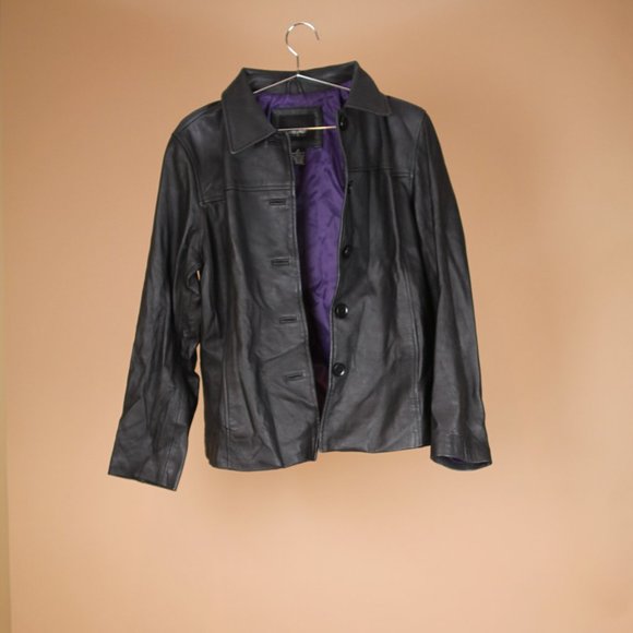 Mossimo Black Leather Jacket - Picture 1 of 8